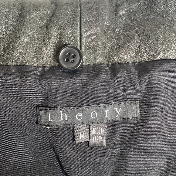Theory Rock Nyreel Lambskin Bomber Jacket - Picture 6 of 10